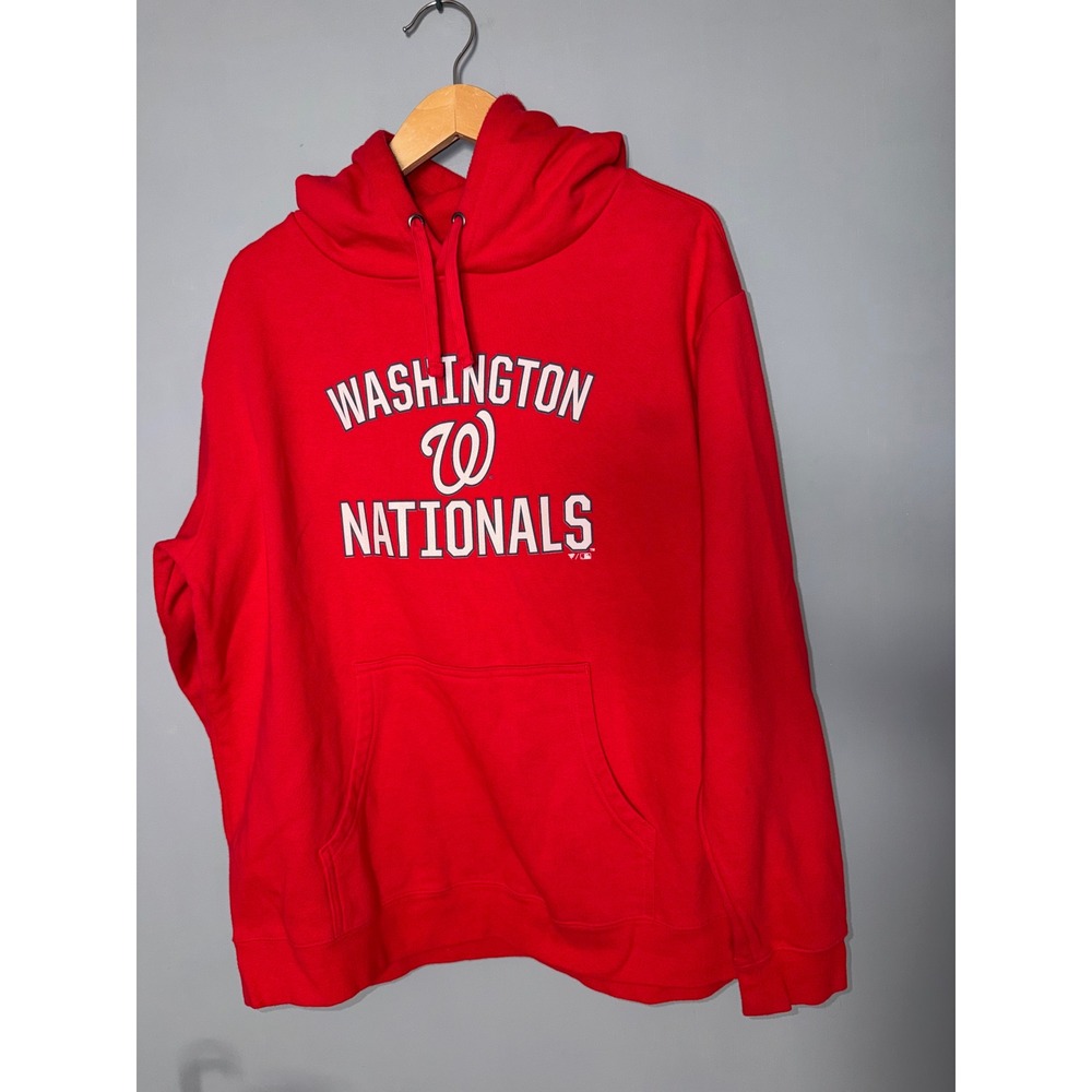 Fanatics Washington Nationals MLB Hoodie Red Pullover Sweatshirt Mensβ XL